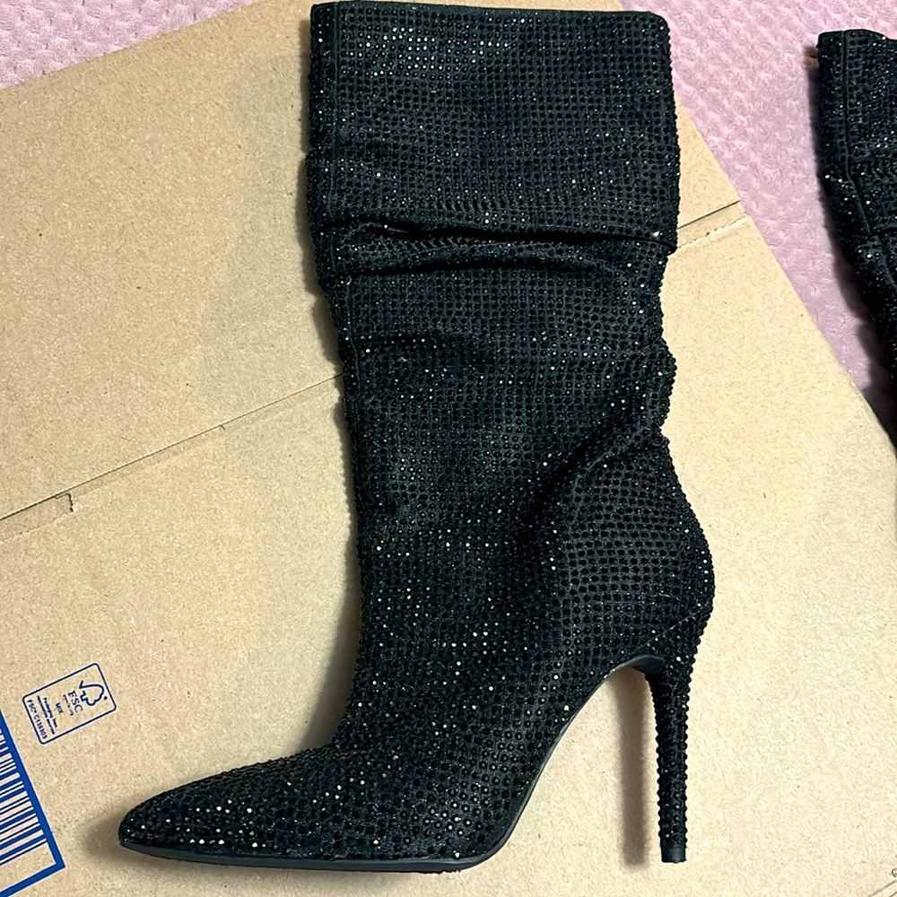 Jessica Simpson rhinestone slouchy boots